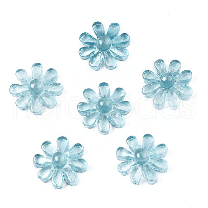 Spray Painted Transparent Resin Cabochons CRES-S302-63-A01-1