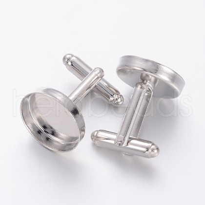 Brass Cuff Button KK-G175-N-1