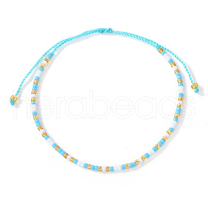 Bohemian Style Glass Seed Round Beads Braided Bead Bracelets RZ1684-1-1