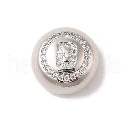 Rack Plating Brass & Cubic Zirconia Pendants KK-Z047-07P-B-RS-1