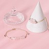 3Pcs 3 Style Natural Rose Quartz Braided Bead Bracelets Set BJEW-JB09334-01-2