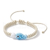 3Pcs Adjustable Handmade Porcelain Beads Braided Bead Bracelets for Children BJEW-JB11969-3