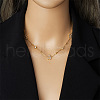 Flower Stainless Steel Pave Clear Cubic Zirconia Chain Necklaces & Stud Earrings Sets FS-WG6648A-01-4
