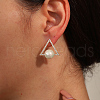 Elegant Triangle Brass Stud Earrings YL4507-1-1