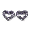 Heart Shape Polymer Clay Rhinestone Beads CLAY-NH0001-09B-03-1