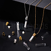 AHADERMAKER 9Sets 3 Colors Clear Glass Long Bottle Pendants FIND-GA0004-62-5