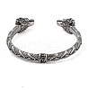 Viking 304 Stainless Steel Open Cuff Bangles for Men BJEW-U001-05A-AS-3