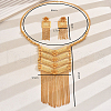 Statement Flower Tassels Iron Earrings & Necklaces Sets for Women's Events HL4639-2