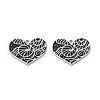 304 Stainless Steel Black Enamel Pendants STAS-M102-67P-1