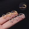 316L Surgical Stainless Steel Micro Pave Clear Cubic Zirconia Cross Hoop Nose Rings WG5C217-04-1
