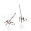 Non-Tarnish 304 Stainless Steel Post Stud Earring Settings STAS-L238-026F-P-2