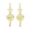Rack Plating Alloy Pendants PALLOY-D007-67LG-2