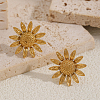 Stainless Steel Sunflower Stud Earrings OC1257-3