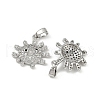 Brass Micro Pave Cubic Zirconia Pendants KK-C093-11P-2