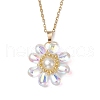 Glass & Glass Pearl Beads Pendants Necklaces for Women NJEW-MZ00106-05-2