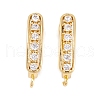 Rack Plating Brass Cubic Zirconia Hoop Earring Findings KK-S374-04G-04-1