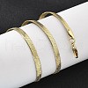 Brass Flat Snake Chain Necklaces for Women NJEW-U035-05G-1