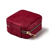 Square Velvet Jewelry Zipper Boxes VBOX-C003-01C-3