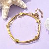 Brass Tube Beads Bracelets for Women BJEW-JB11589-01-1