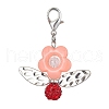 Acrylic Flower Pendant Decoration HJEW-JM01312-2