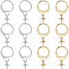 SUNNYCLUE 60Pcs 2 Colors 304 Stainless Steel Leverback Earring Findings STAS-SC0006-48-1