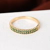 Brass Micro Pave Cubic Zirconia Finger Rings for Women FS-WG59B22-07-2