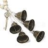 Natural Wood Beads Door Hanging HJEW-JM03358-01-4