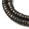 Natural Pyrite Beads Strands G-L624-I13-3x6mm-4