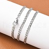 Non-Tarnish 304 Stainless Steel Curb Chain Necklace Making X-STAS-A028-N108P-4