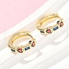 Heart with Rectangle Brass Micro Pave Colorful Cubic Zirconia Hoop Earrings EJEW-Z102-27G-3