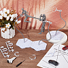 Plastic Minifigures Display Stands with Adjustable Snake Bone Bracket ODIS-WH0070-81B-5