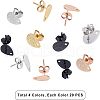 Unicraftale PVD Vacuum Plating 304 Stainless Steel Stud Earring Findings STAS-UN0015-74-6