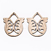 Unfinished Hollow Wood Big Pendants WOOD-N006-127-2