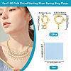 Beebeecraft 925 Sterling Silver Spring Ring Clasps STER-BBC0007-81G-01-2