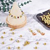 SUNNYCLUE 100Pcs Brass Textured Beads KK-SC0003-40-4