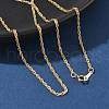 Brass Singapore Chain Necklaces for Women Men NJEW-Z068-13G-2