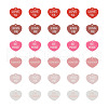 Beadthoven 30Pcs 6 Colors Valentine's Day Opaque Acrylic Pendants SACR-BT0001-03-10