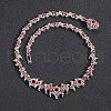 Thorns Brass with Dark Red Cubic Zirconia Chain Necklaces FS-WG4F103-02-3