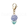 Flower Glass Seed Beads Beaded Pendant Decorations HJEW-MZ00196-02-2