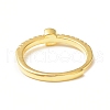 Clear Cubic Zirconia Initial Letter Adjustable Ring RJEW-C052-01G-G-3