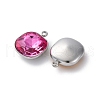 304 Stainless Steel Rhinestone Pendants STAS-B090-01P-2