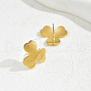 Fashionable Irregular Clover Stainless Steel Stud Earrings BM5388-5