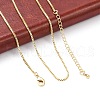 Brass Box Chain Necklaces X-NJEW-K123-11G-1