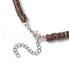 Natural Coconut Heishi Beaded Necklaces NJEW-JN05308-01-5