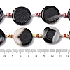 Natural Striped Agate/Banded Agate Coin Beads Strands G-NH0040-01G-2