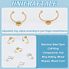 Unicraftale 12Pcs 6 Styles 304 Stainless Steel Open Cuff Ring Components STAS-UN0061-30-5