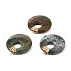 Natural Indian Agate Pendants PALLOY-JF00955-2