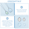 Unicraftale 12Pcs 2 Styles 304 Stainless Steel Pendant Cabochon Settings STAS-UN0053-07-5