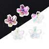 Transparent Electroplate Glass Bead Caps EGLA-N015-01A-2