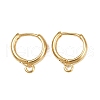 Brass Hoop Earring Findings KK-P310-35G-1